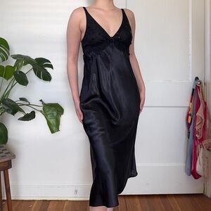 Vintage black slip dress